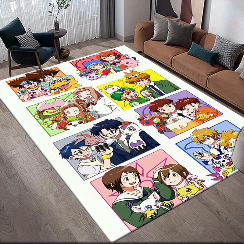 Digimon Cute Area Rug, Digimon Fan Soft Carpet, Great Gift.chl