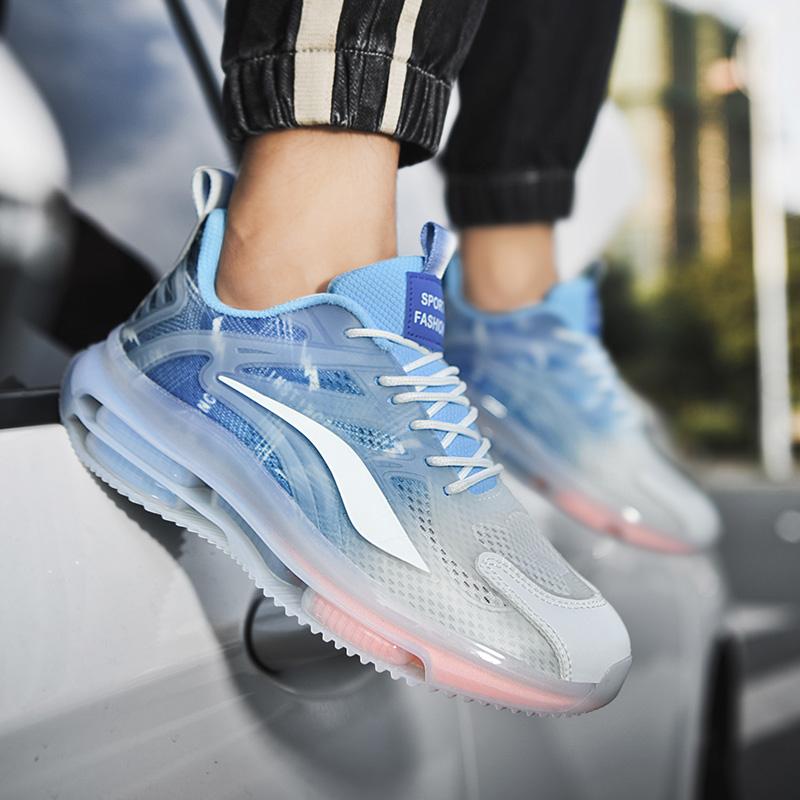 Pár tenisových bot Muži Síťovina Prodyšná Plochá Fashuon Outdoorové Sportovní Šněrovací Vycházková obuv Pánské tenisky odolné proti opotřebení