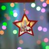 Christmas Pendant Window Wall Hanging Xmas Decoration Festival Party Holiday Atmospheres Decor Seasonal Wood Battery Operated