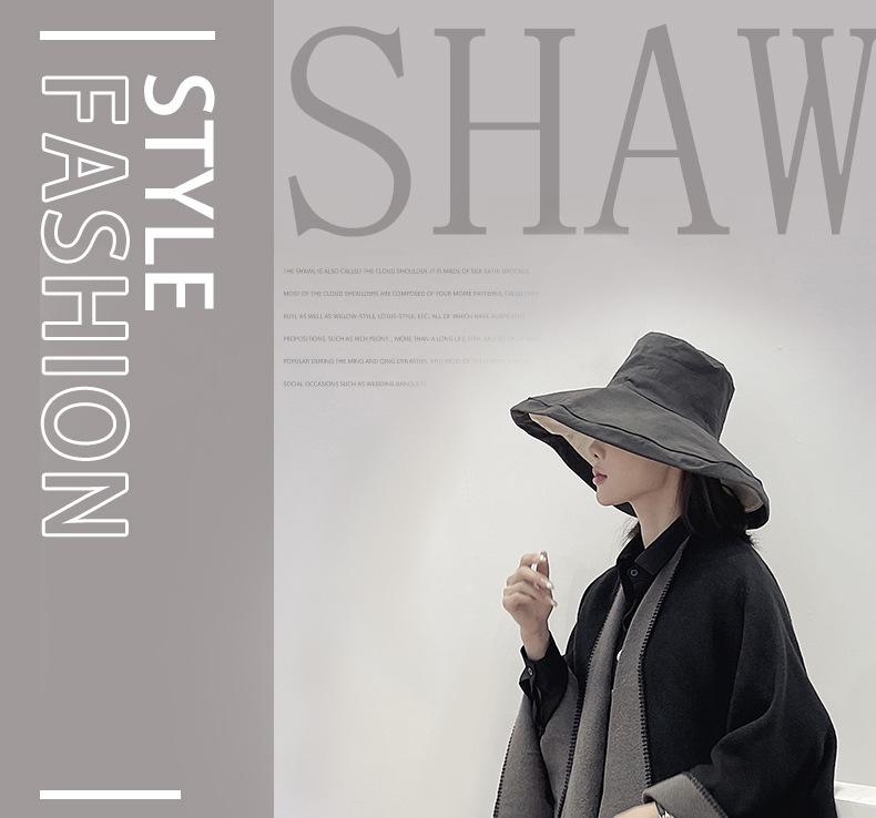 New Yunnan Ethnic Style Double-Sided Shawl: Versatile Warm Cloak Scarf for Women