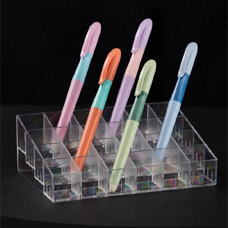 Multifunction Pen Organizers Large Capacity Pen Pencil Display Rack 12 Grids 15 Grids 24 Grids Marker Display Rack