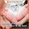 Huitan Engel-Mama Ringe für Damen Herz Zirkonia Engel Flügel und Füße Design Geschenk für Mutter Geschenk Liebe Schmuck
