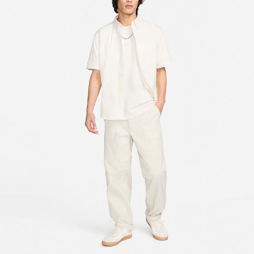 Nike Solid Color Lightweight Button-Up Short-Sleeve T-Shirt for Men in