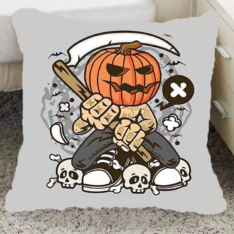 Halloween Pillow Pumpkin Funny Two-Dimensional Animation Pillow Emoticon Pack Party Party Boy and Girl School Day Gift