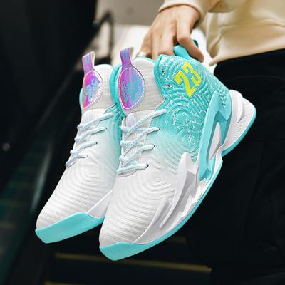 Zapatillas de baloncesto botas de hombre zapatillas deportivas otoño e invierno nueva superficie de cuero combate real suela de goma zapatillas para jóvenes estudiantes hombres