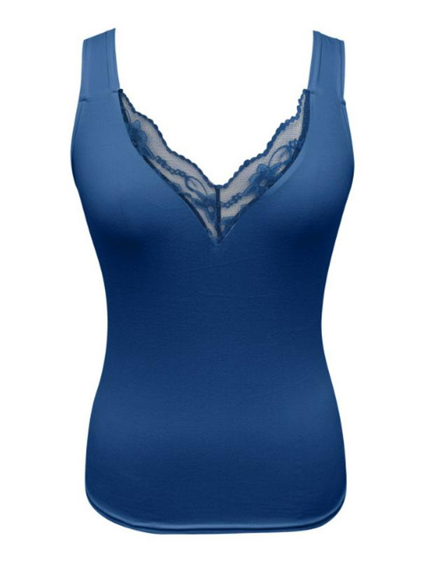 Women's V-Neck Lace Spaghetti Strap Tank Top