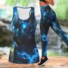 Ferocious Animals Pattern Print Yoga Outfit for Women Fashion Workout Leggings Fitness Sports Casual Yoga Set Sports Suit