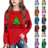 Erkek Kız Çocuk Moda Günlük Çok Yönlü Rahat Yuvarlak Yaka Sweatshirtler Günlük Uzun Kollu Patchwork Üst Sweatshirtler