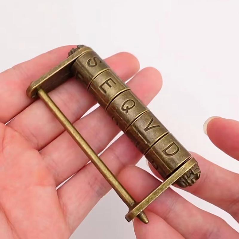 Cadenas à Combinaison Lettres Rétro Antiques Vintage pour Boîtes à Bijoux Accessoires Escape Game Saint-Valentin Cadeau