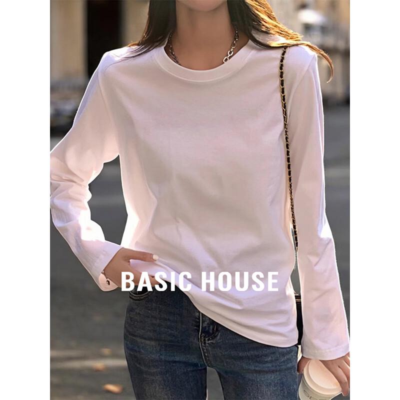 Basic House Women s Crew Neck Long Sleeve T-Shirt S