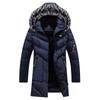 New Men's Down Jacket Winter Jacket Fashion Cotton Down Jacket Mid-length Thick Warm Hooded Down Cotton Jacket Male