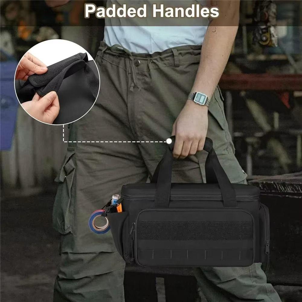 Large Capacity Tool Storage Bag Multiple Compartments Heavy Duty Bag  for Technician Work