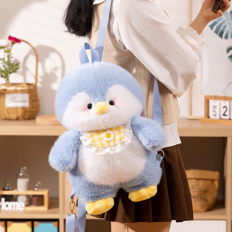 Girlish Heart Penguin Cub Plush Backpack & Crossbody Bag