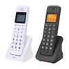 1Set Home Telephone 2 Handset Cordless Phone with Large LCD Display and Quick Dialing Function Efficient Communication