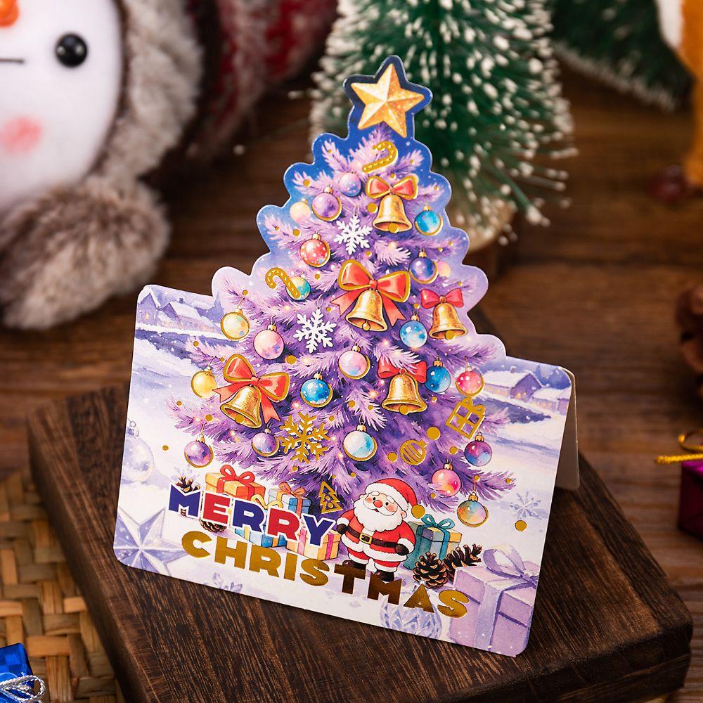 10pcs Invitation Merry Christmas Greeting Cards Handwriting Message Card Festivital Gifts