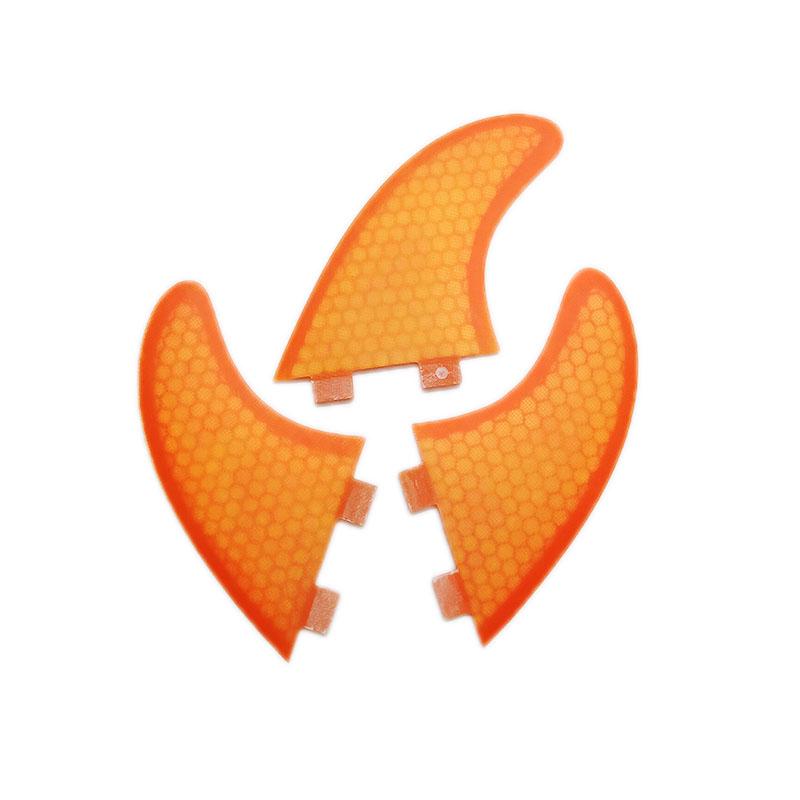 

3 pieces G5 Surf Fin Surfboard Fins Honeycomb Fiberglass Surf Fins Tri-fin оранжевый