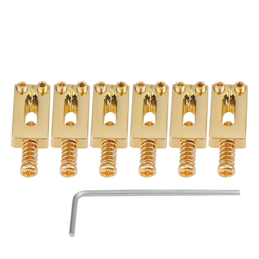 6PCS Included Wrench Electric Guitar Bridge Parts Electric Guitar Replacement Parts  Guitar