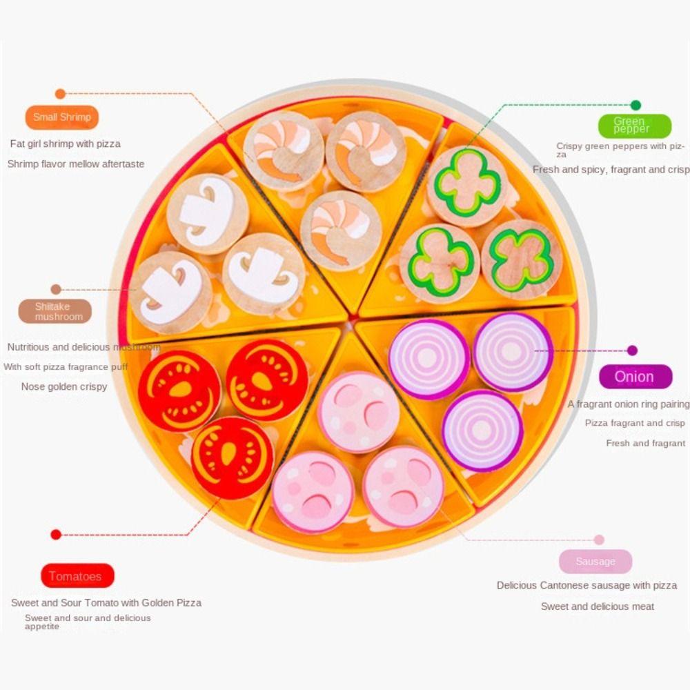 Interactive Pizza Pretend Play Toy Early Education Cookie Play Food Set House Kitchen Toys