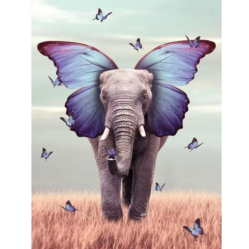 Square Diamond Painting Elephant Cross Stitch Embroidery 5D Full Drill Craft T Square Diamond Painting Elephant Cross Stitch Embroidery 5D Full Drill Craft T