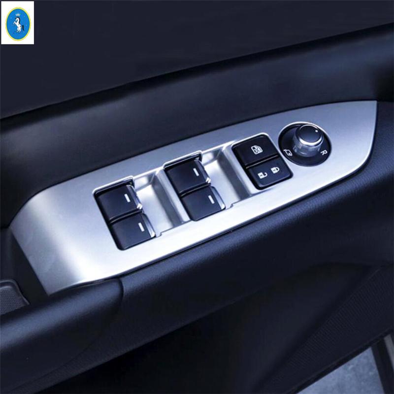 Matt / Carbonfaser-Optik Autotürgriff Fensterheber Schalter Knopf Panel Abdeckung Zierleisten Zubehör für Mazda CX-3 CX3 2015 -