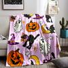Halloween Theme: Cats, Ghosts, PumpkinsFlannel blanket for bedroom, living room, sofa, and nap