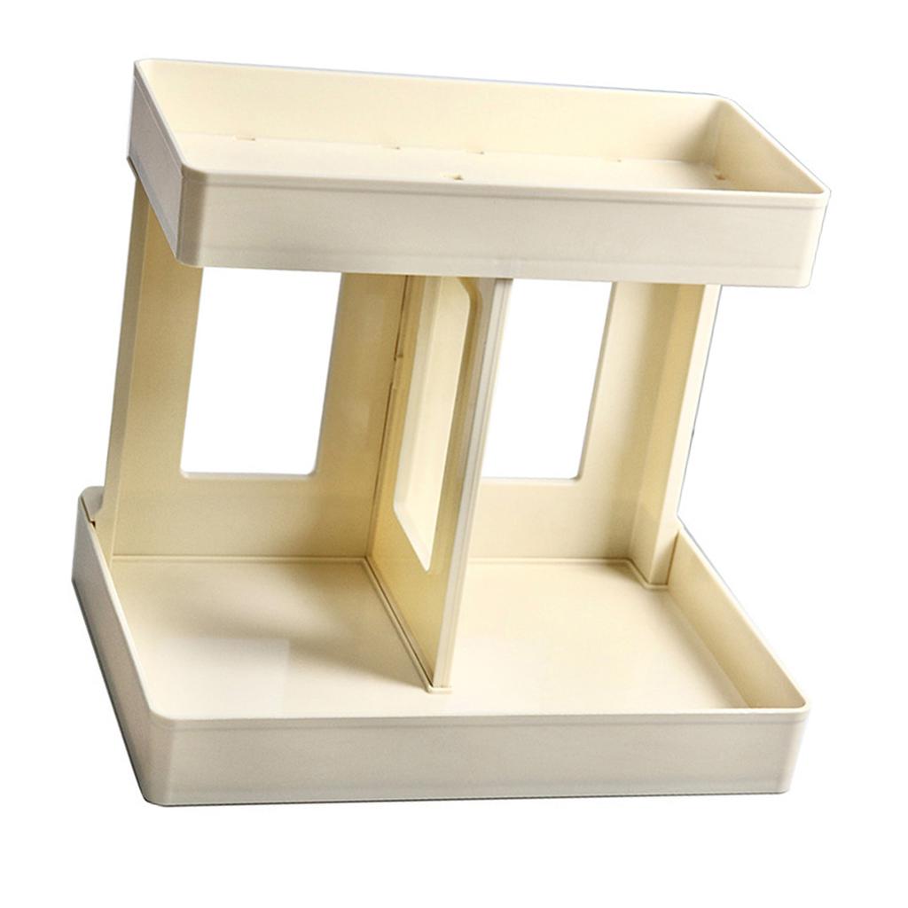 Double Layers Desktop Storage Rack Modern   Makeup Shelf   for Vanity Bathroom