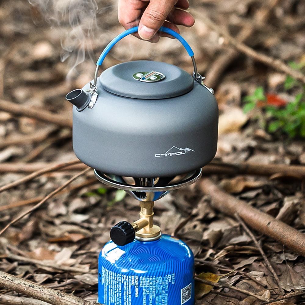 1.4L Outdoor Camping Kettle Aluminum Tea Pot Kettle Compact Lightweight Coffee Pot for Camping