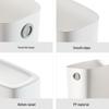 Gap-Friendly Lidless Trash Can for Home - Living Room, Bathroom, Kitchen