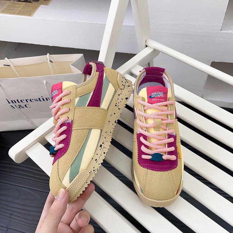 Forrest Gump Shoes Women's 2025 New Early Autumn High-value Women's Shoes Vibe Style Retro Versatile Sports and Leisure Shoes Flat Shoes