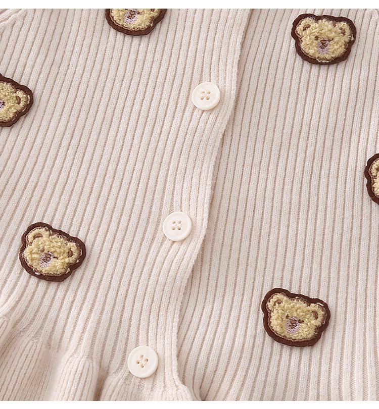 Mädchen Bärenpullover & Hosen Set - Herbst/Winter 2023 Melaard Strick Zweiteiler