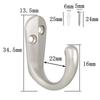 Pack of 20 Zinc Alloy Wall Hook Sturdy Waterproof Rustproof Ideal for Multipurpose Use in Any Room for Jackets Robes Bags