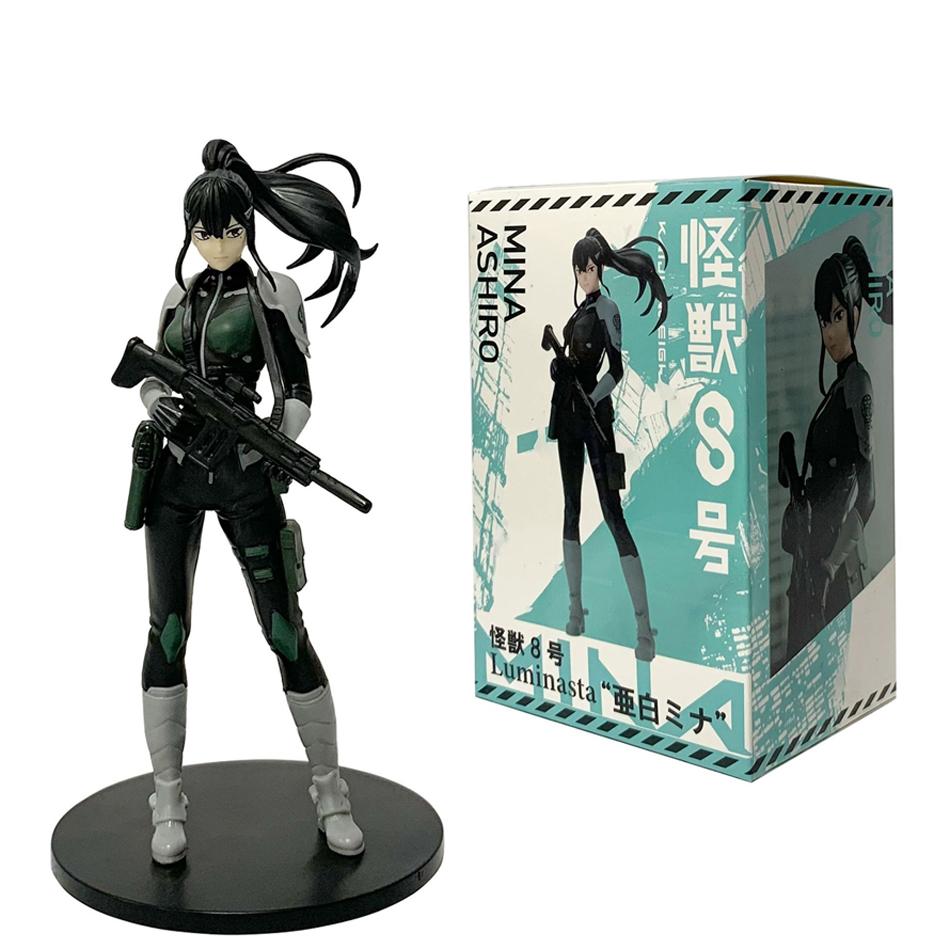 In Stock  Anime Figurine Kaiju No. 8 Soshiro Hoshina Kikoru Shinomiya Action Model Pvc Toy Collection Desktop Accessories Gift