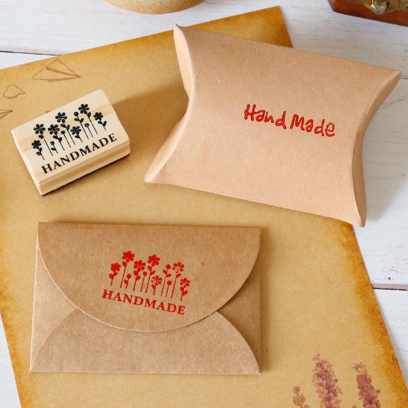 Handgemachter runder Stempel Scrapbooking DIY Basteln Dekoration Kleine Stempel Kinder Party Supplies Kindergarten Handarbeitsmaterial 1Stk