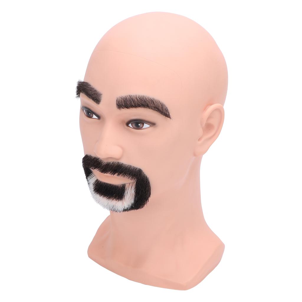Mannequin Head with Beard Ergonomic Resin PVC Lifelike Beard Trimming Training Head for Practice Cutting O Shaped Beard