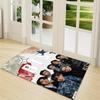 Bts Fashion Magazine Cover Carpet Rug Soft Washable Antislip Home Living Room Sofa Mats Personalized Christmas Rug