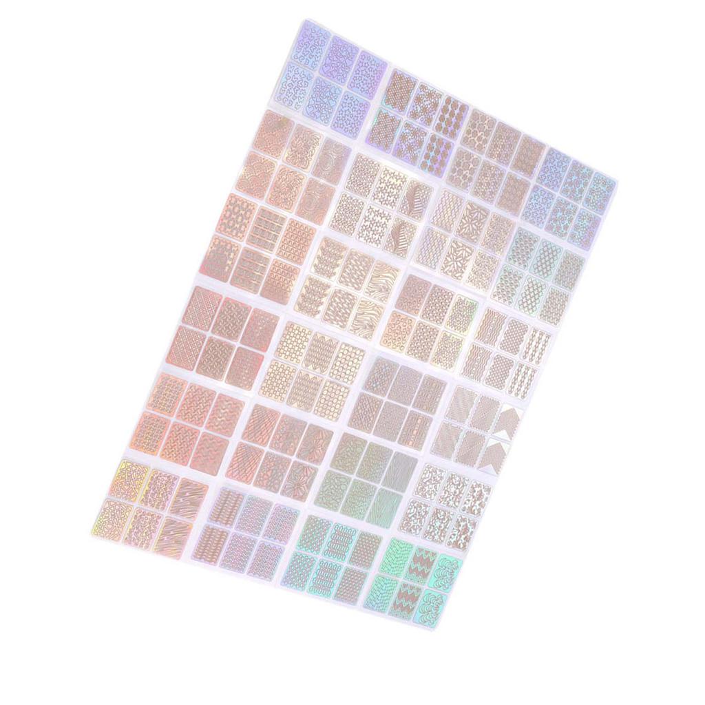 24 Sheet Set New Nail Art Stickers Hollow Nail Transfer Decals Manicure Accessory Decoration