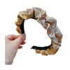 Women Headband French Style Smooth Satin Wide-Brim Sponge Filled Hair Hoop Soft Fabric Hair Accessory