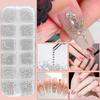 12Grids Mini Caviar Beads Nail Art Decorations Metal Gold/Silver Micro Ball Nail Charms Magnetic Pen 0.5~3mm Ball Nail Jewelry