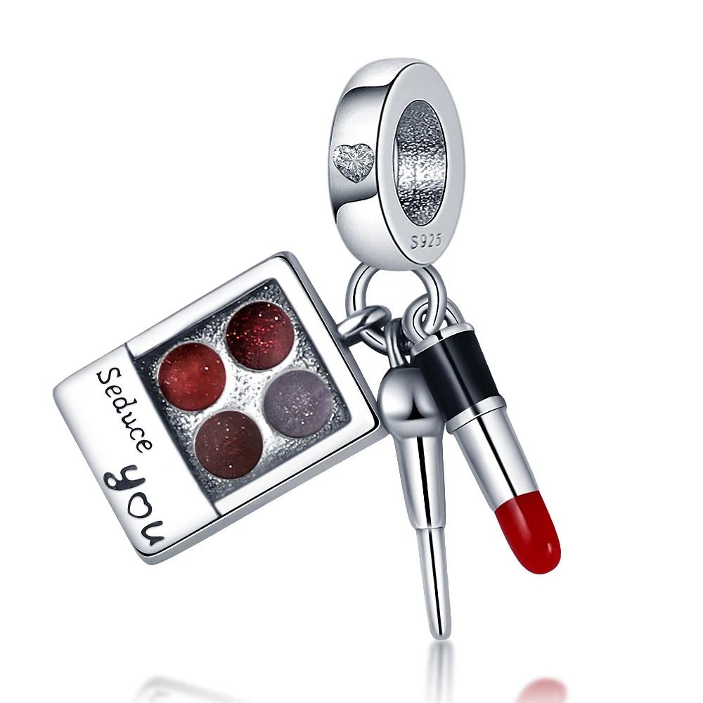 

Charm Bead Components Plata Lipstick Eye Shadow Bead Components Compatible With Authentic Original Bracelets Charm Bead Components Designed