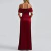 Elegant Solid Color Wrap Waist Fit-and-Flare Midi Maxi Dress With Side Slit High-Waisted Short Sleeve A-Line 2026