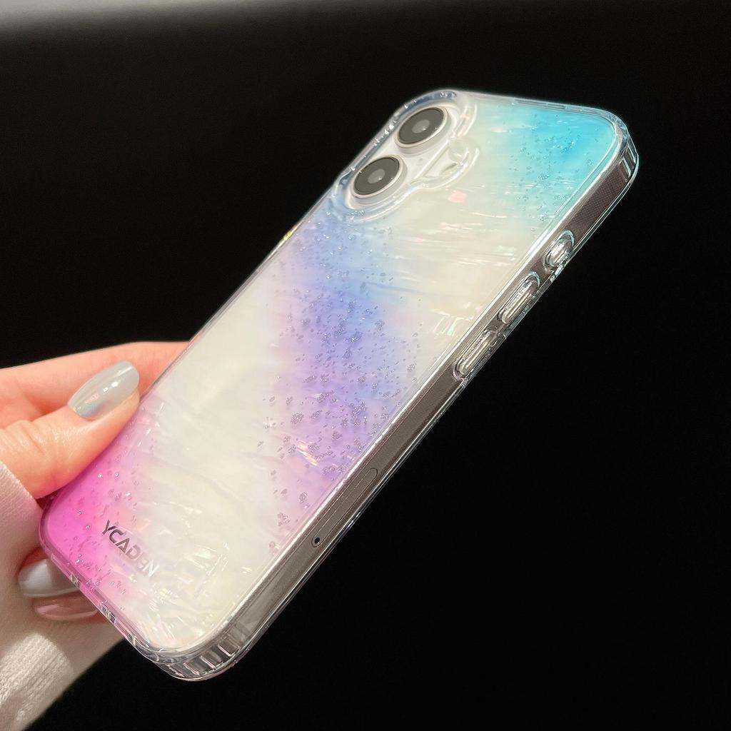 Starry Sky Gradient Glitter Phone Case for iPhone 17 Pro Max and 16 - Drop-Proof and Protective