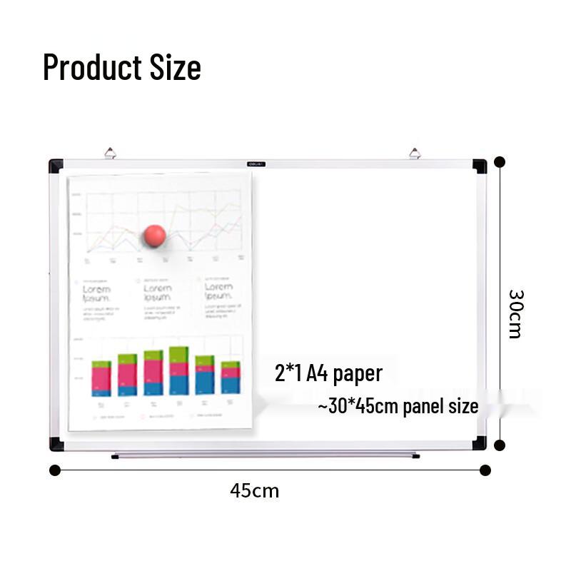 Deli 45x30cm Magnetic Whiteboard