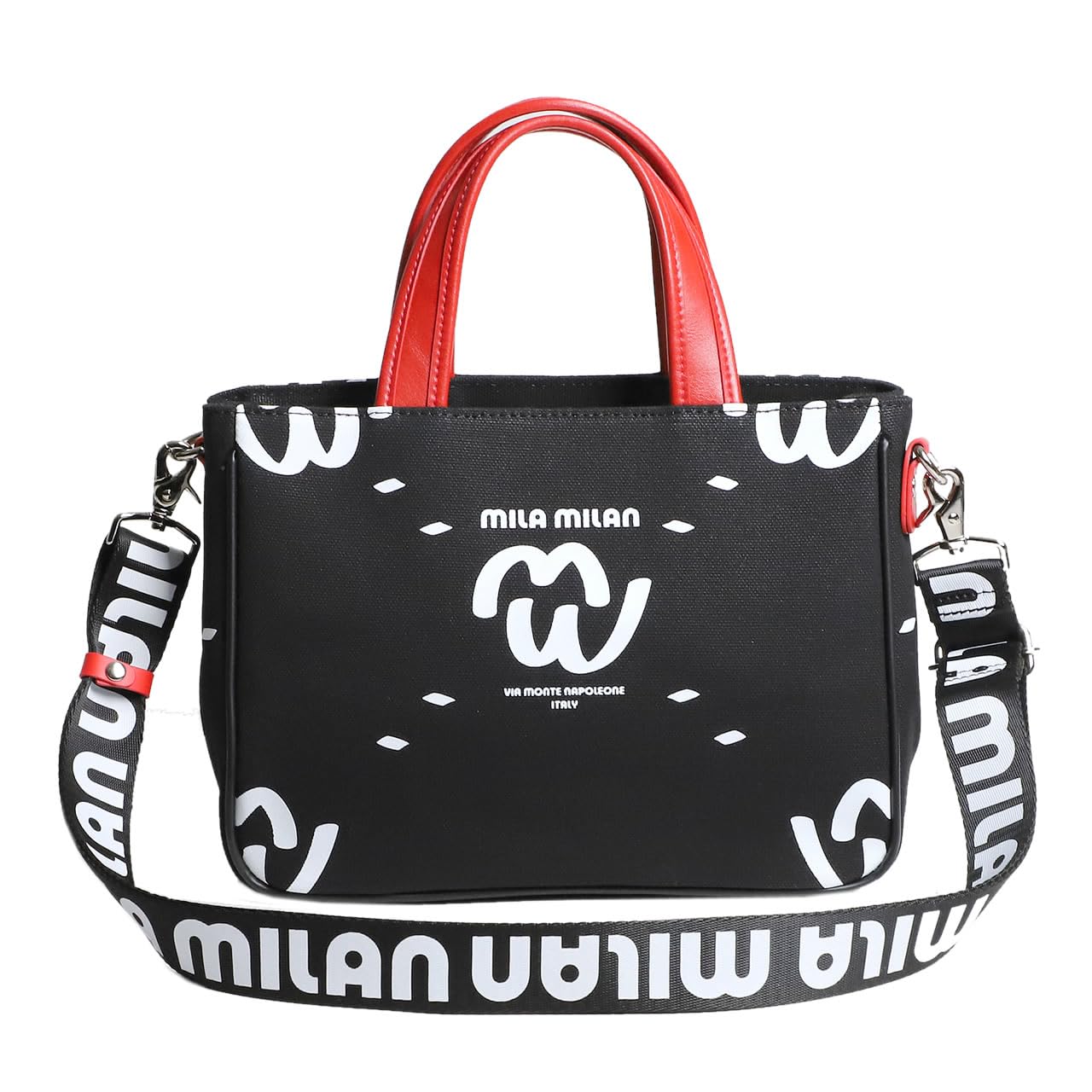 Miramilan Mimi Mini Сумка-тоутСумка через плечо, 2-в-1, Компактная, Водоотталкивающий холст, Женская, Нет. 259115 (черный)