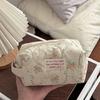 Vintage Flower Women's Storage Bags Large Capacity Soft Fabric Ladies Cosmetic Bag Make Up Case Casual Female Clutch Handbags