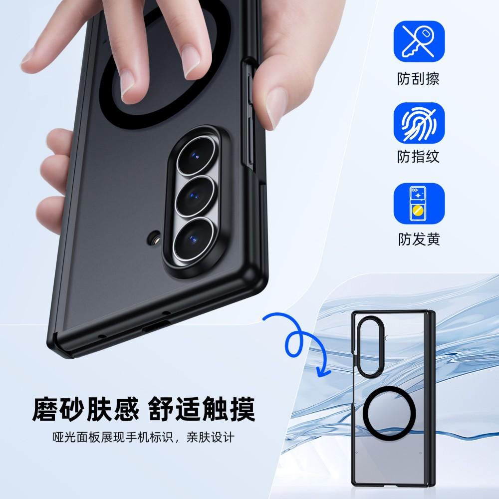 For Samsung Galaxy Z Fold 7 Matte Phone Case, with Protective Film [HD and Privacy], with Magnetic Suction,