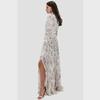 Australian Fashion Silk Print High-Slit Seaside Holiday Dress