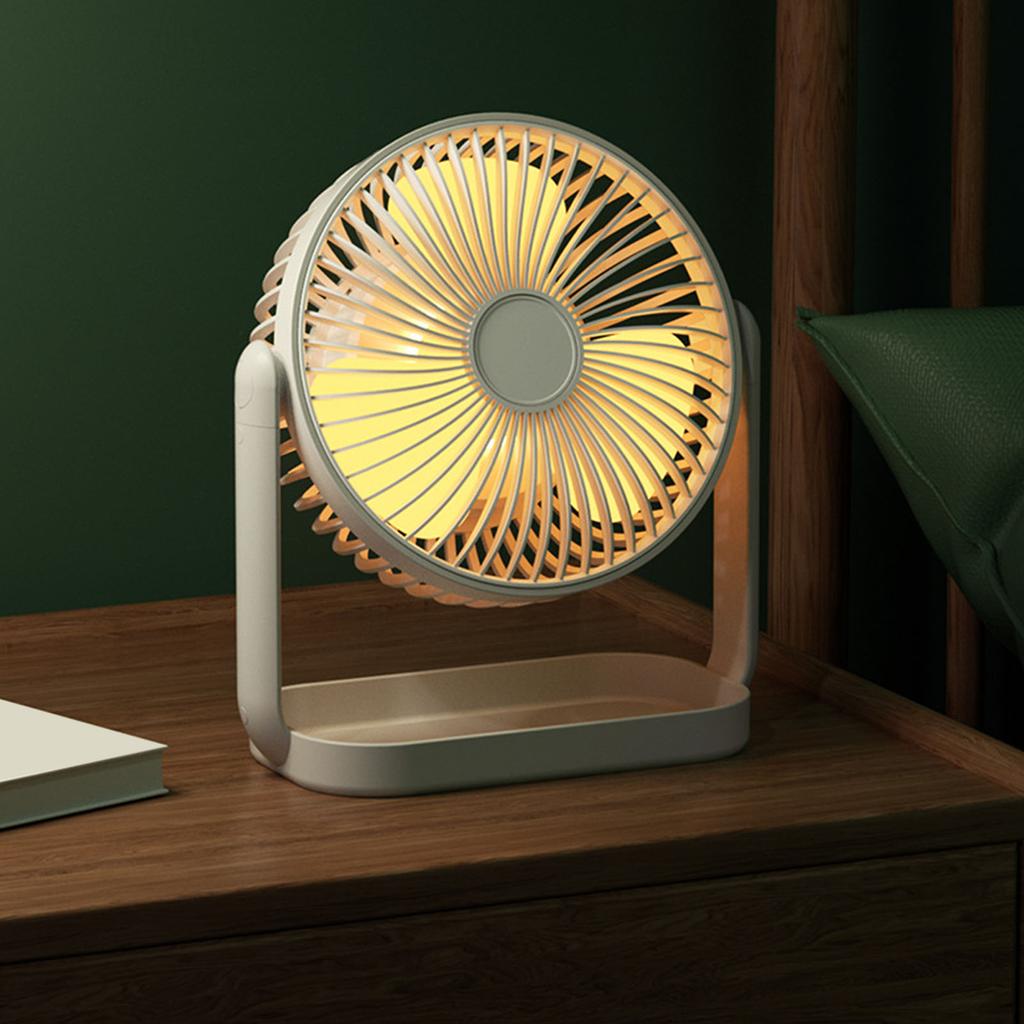 Small Desk Fan 3 Blades Multifunctional Quiet Rechargeable   Fan for Home Camping
