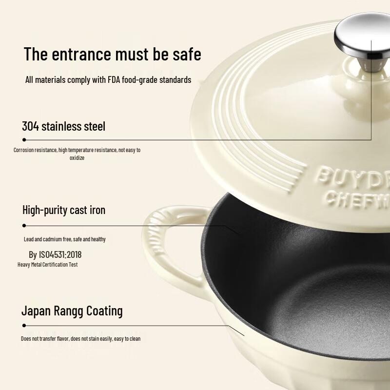 Beiding CP552 Cast Iron Enamel Stew Pot