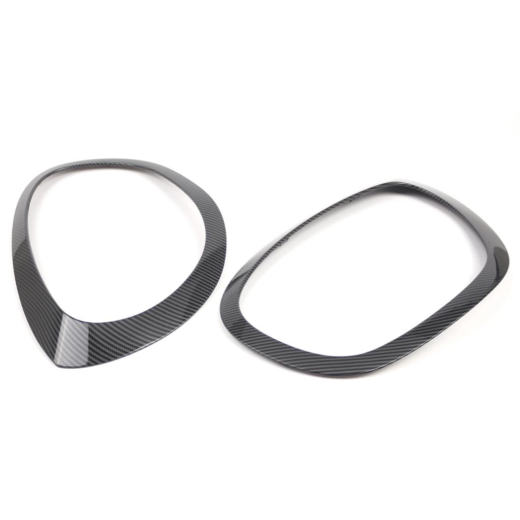 Headlight Trim, 2PC Left and Right Headlight Frame Bezel Surround Cover Replacement for BMW Mini F60 F61 2017-2025, 51137388117,