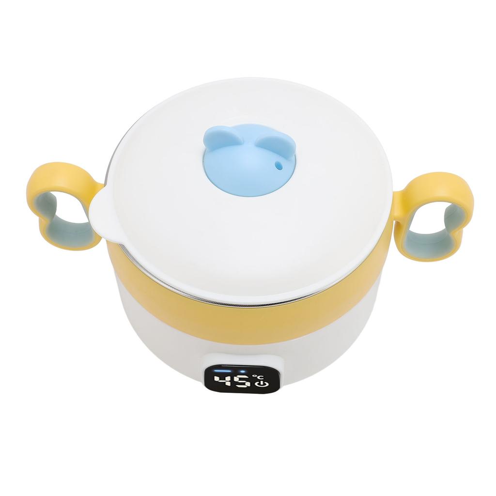Insulated Food Warmer Bowl 450ml Stainless Steel Auto Constant Temperature USB Rechargeable Electric Heating Lunch Box for Home Travel